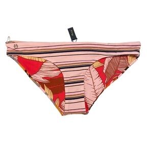 Maaji Reversible Striped Floral Bikini Bottom NWOT